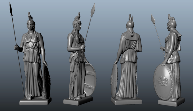 Athena Greek Goddess Statue 3d model Maya,Object files free download ...