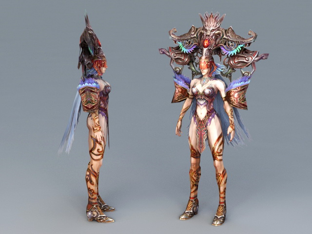 Chinese Mythology Goddess 3d rendering