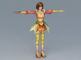 Anime Flower Fairy 3d model preview