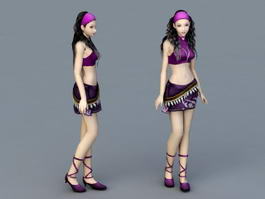 Fashion Teenage Girl 3d model preview