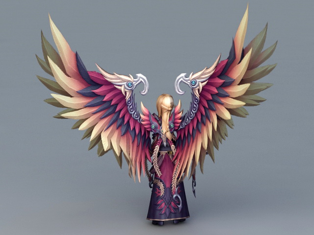 Female Warrior Guardian Angel 3d rendering