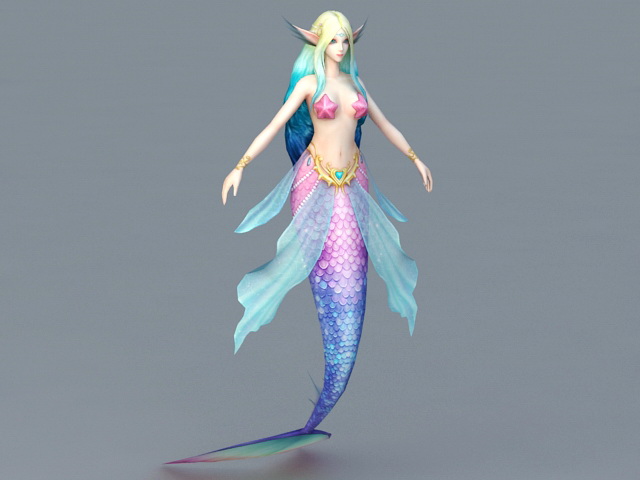 Elf Mermaid Art 3d rendering