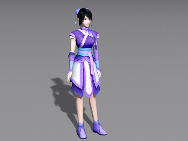 Chinese Maiden 3d rendering