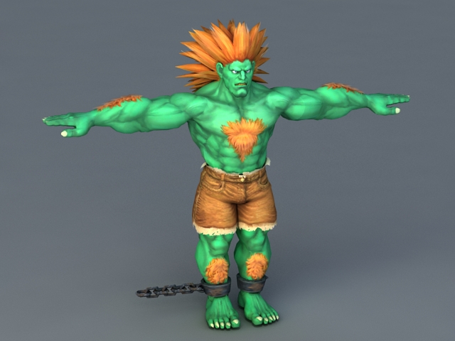 3D file Blanka from Street Fighter 🦸・Design to download and 3D