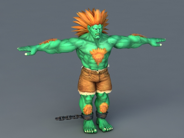 Blanka in Super Street Fighter 3d model - CadNav