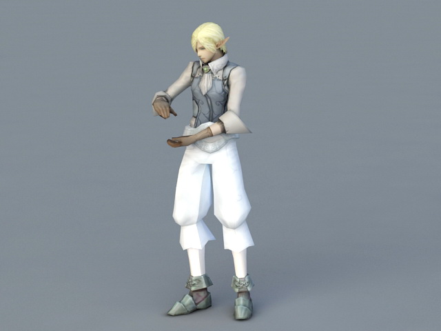 Young Wizard Apprentice 3d model preview