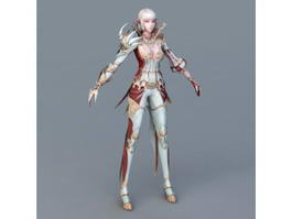 Female Elf Wizard 3d model preview