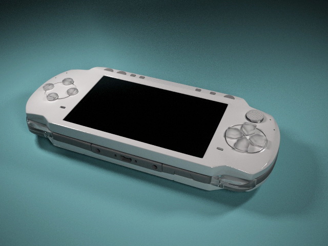 PlayStation Portable PSP 3d rendering