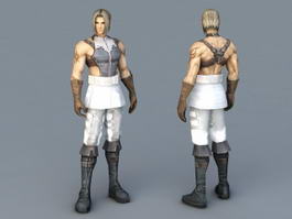Human Male Fighter 3d model preview