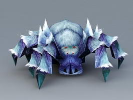 Blue Spider Monster 3d model preview