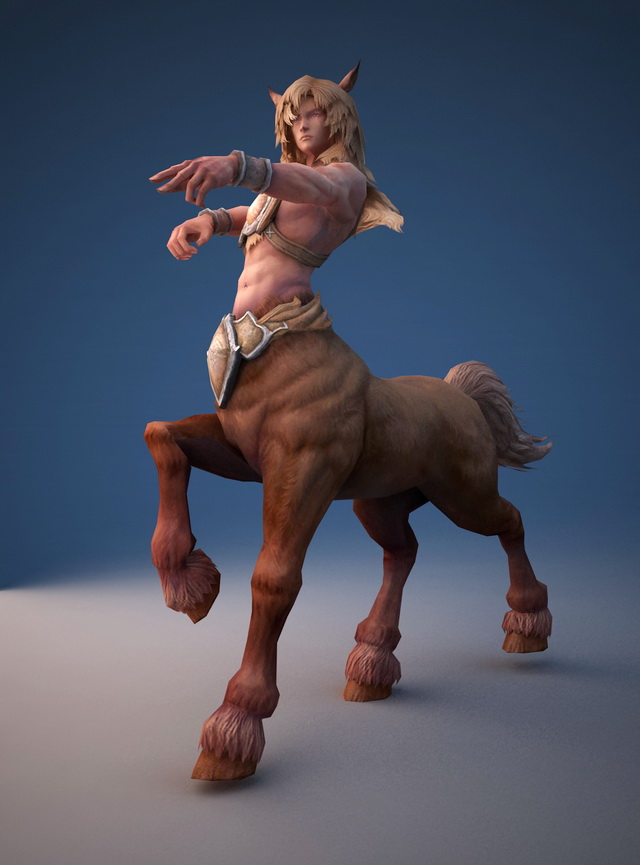 Male Centaur Rigged 3d rendering