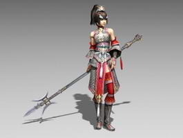 Chinese Female Warrior 3d model preview
