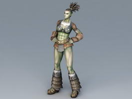 Half-Orc Woman 3d model preview