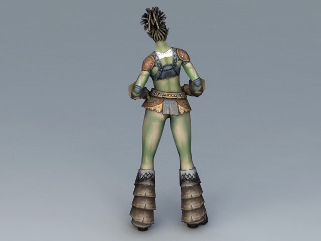 Half-Orc Woman 3d rendering