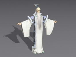 Old Chinese Scholar 3d preview