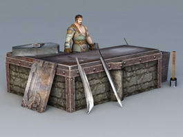 Middle Ages Blacksmith 3d preview