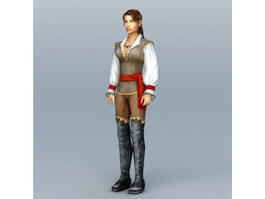 Medieval Women Warrior 3d model preview
