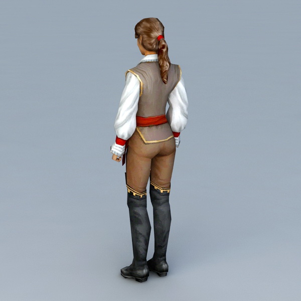 Medieval Women Warrior 3d rendering