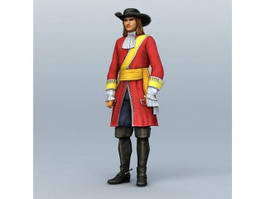Medieval Pirate Captain 3d preview
