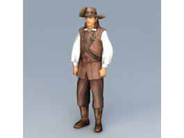 Western Sheriff 3d model preview