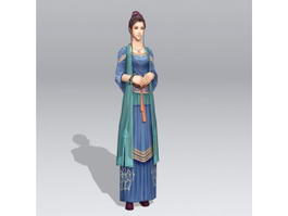 Ancient Chinese Noble Lady 3d model preview