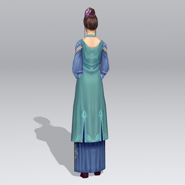 Ancient Chinese Noble Lady 3d rendering