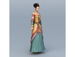 Historical Chinese Woman 3d model preview