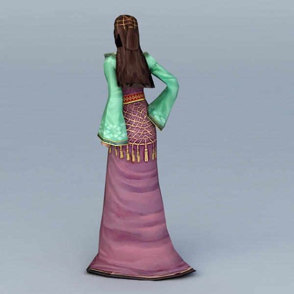 Traditional Chinese Princess 3d rendering