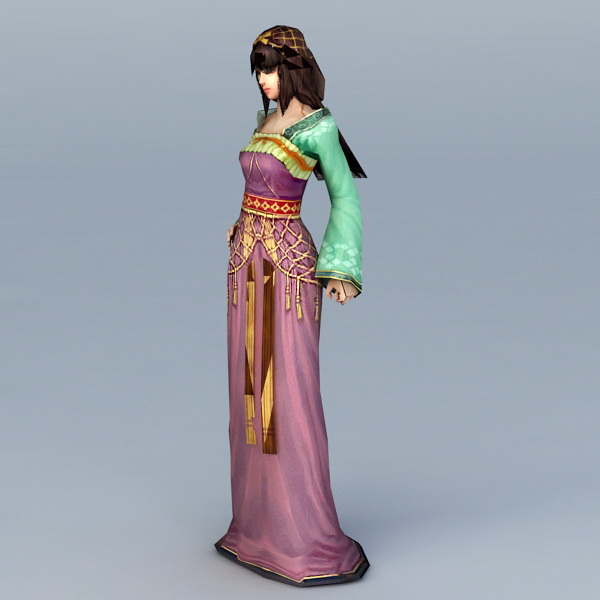 Traditional Chinese Princess 3d rendering