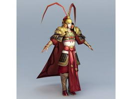Ancient Chinese General Officer 3d model preview