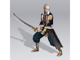 Old Japanese Samurai 3d preview