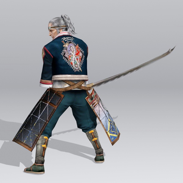 Old Japanese Samurai 3d rendering
