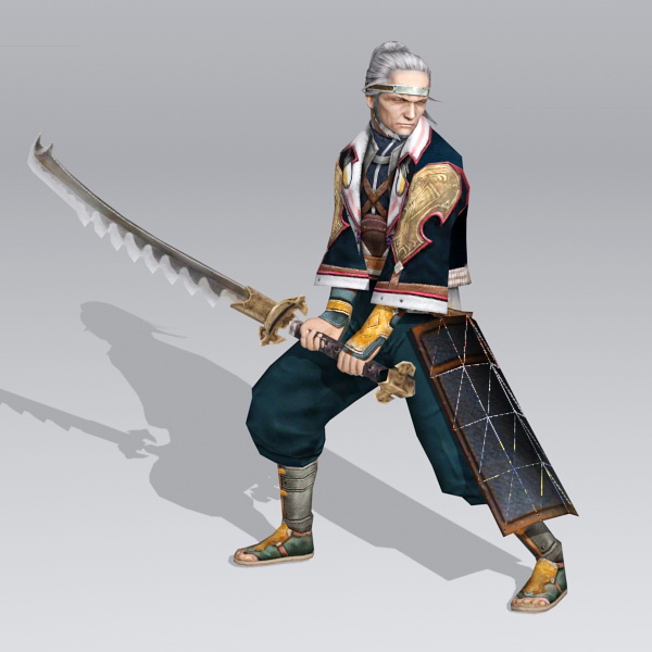 Old Japanese Samurai 3d rendering