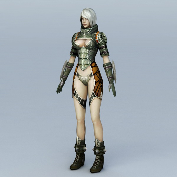 Sexy Female Warrior 3d rendering