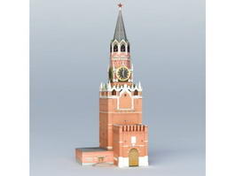 Kreml Tower Spasskaya 3d model preview