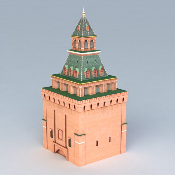 Konstantino-Eleninskaya Tower 3d rendering