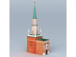 Nikolskaya Tower 3d model preview