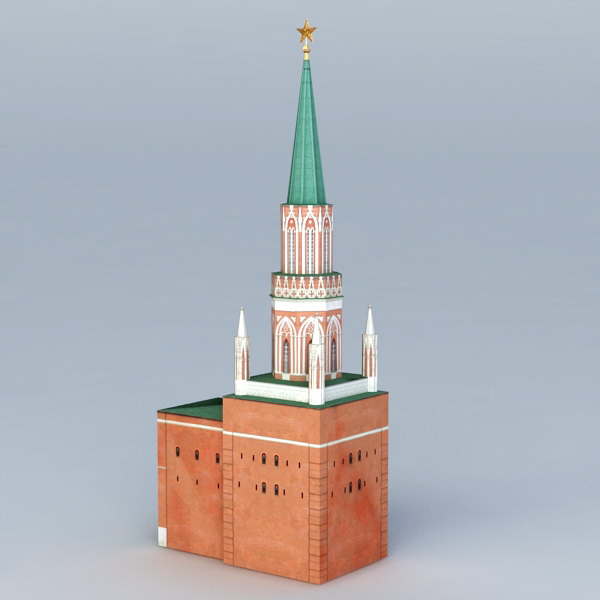 Nikolskaya Tower 3d rendering
