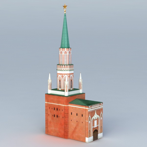 Nikolskaya Tower 3d rendering