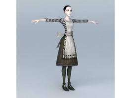 Scary Maid 3d model preview