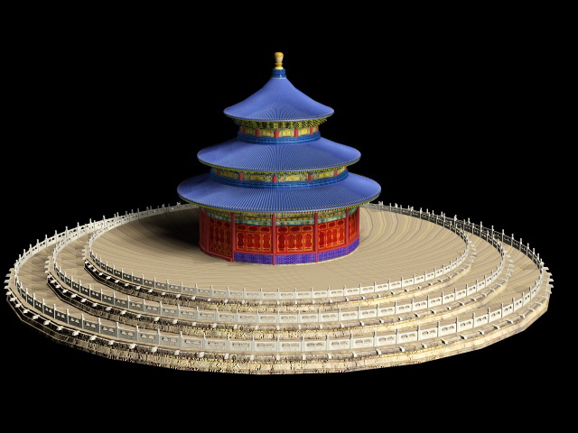 Temple Heaven Beijing China 3d rendering