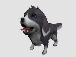 Cute Little Puppy Dog 3d model preview