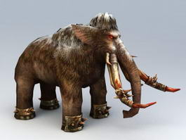 War Mammoth Rigged 3d preview