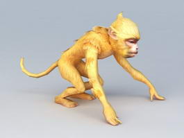 Golden Monkey Rigged 3d model preview