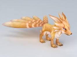 Anime Five-Tailed Fox 3d model preview
