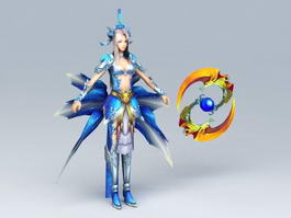 Female Warrior Goddess 3d model preview