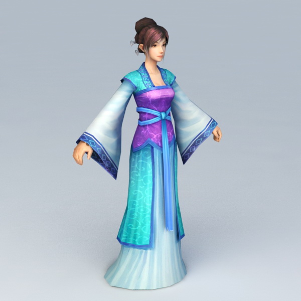 Chinese Noble Lady 3d rendering