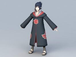Naruto Sasuke Uchiha 3d model preview