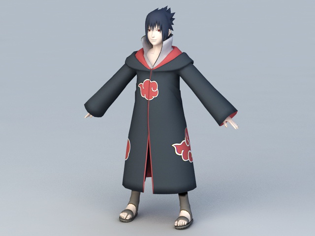 Naruto Sasuke Uchiha 3d model 3ds Max,Object files free
