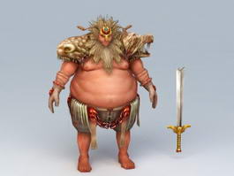 Fat Barbarian Warrior 3d preview